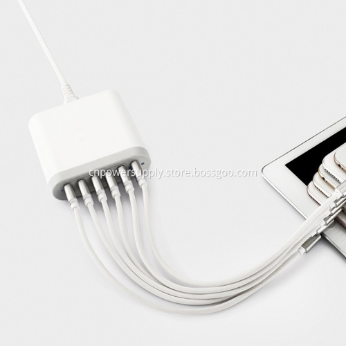 6USB Intelligent DeskTop USB Quick Charger 5V6A